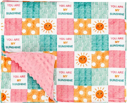 Miniatura 16 de Manta de bebé para niñas y niños, manta de visón súper suave de doble capa con respaldo de puntos, manta de cama de bebé recién nacido, manta