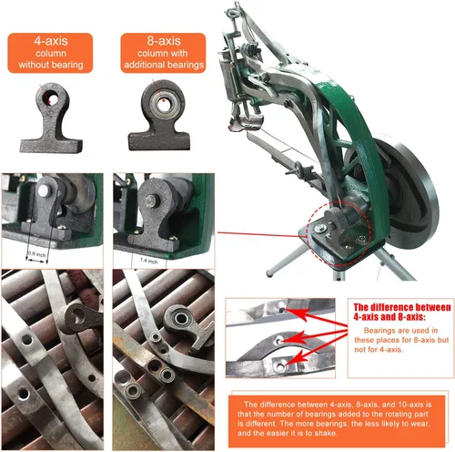 Miniatura 4 de The New Cobbler Machine 10 - Rodamientos, máquina de coser de cuero a mano para reparación de zapatos, máquina de zapatero con línea de nailon