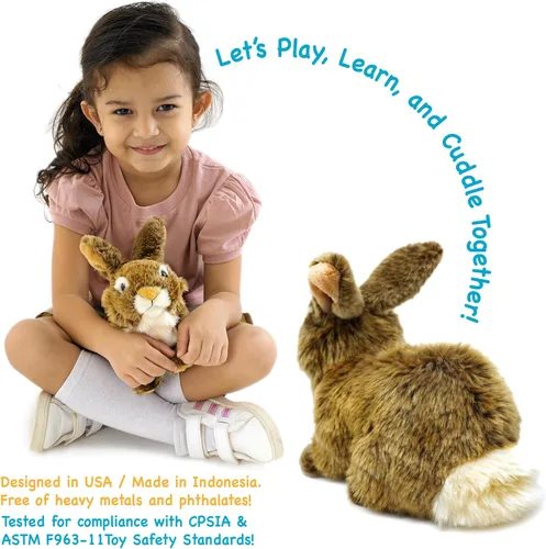 Miniatura 6 de TigerHart Brigid The Brown Rabbit - Conejito de peluche de 10 pulgadas