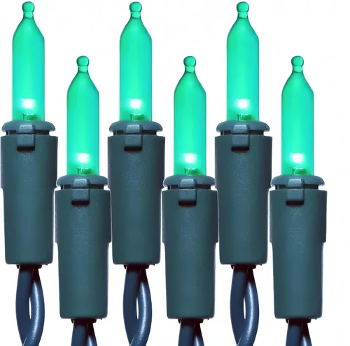Miniatura 10 de Guirnalda de 100 Luces LED Blanco Cálido de Cable Verde para Navidad, con Certificación UL y Cadena de Iluminación Decorativa Comercial de 35 Pies