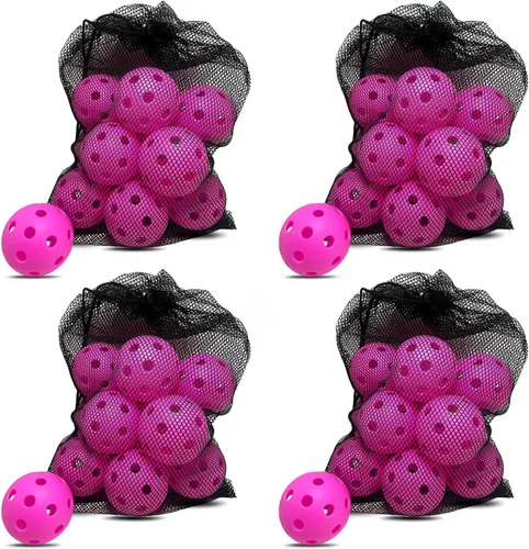 Miniatura 26 de 6 -Pack Pickleball Balls, 26 Holes Outdoor Pickleballs, High Elasticity & Durable Pickle Balls for All Style Pickleball Paddles Indoor Pickleballs