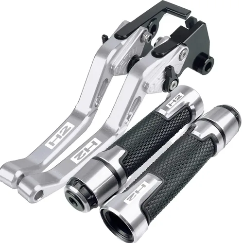Miniatura 11 de DOUKI Para Kawasaki H2 H2R 2015 2016 motocicleta freno corto embrague palancas embrague embrague empuñaduras manillar extremos CNC accesorios