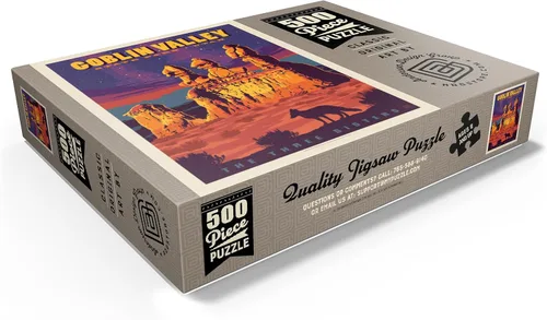 Miniatura 3 de MyPuzzle Goblin Valley State Park, Utah, Póster Vintage, rompecabezas prémium de 500 piezas para adultos