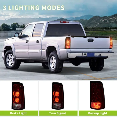 Miniatura 3 de AUTOSAVER88 Luces traseras compatibles con Chevy Silverado 1999-2002 1500/2500/3500, GMC Sierra 99-06, modelos GMC Sierra Classic 2007 con lente