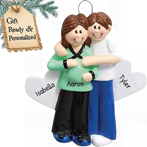 Miniatura 8 de Adorno personalizado para bebé 2025 – Regalos de embarazo personalizados para futura mamá, adorno de Navidad embarazada 2025, regalos para nuevas