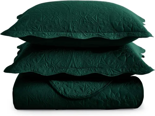 Miniatura 114 de MOONLIGHT20015 Edredón tamaño King (106 x 96 pulgadas) con 2 fundas de almohada (20 x 36 + 2 pulgadas) para todas las estaciones, juego de cama Azul