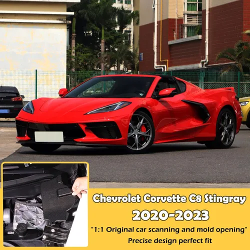 Miniatura 6 de Cubierta de torre de choque frontal compatible con Chevrolet Corvette C8 2020-2023, cubierta de panel de protección de impactos de plástico ABS