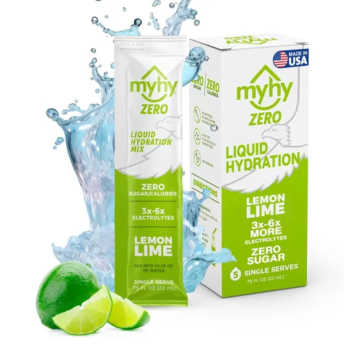 Miniatura 16 de MyHy ZERO - Paquetes de hidratación líquida – Mezcla de bebidas con electrolitos, paquetes hidratantes líquidos con electrolitos para hidratación