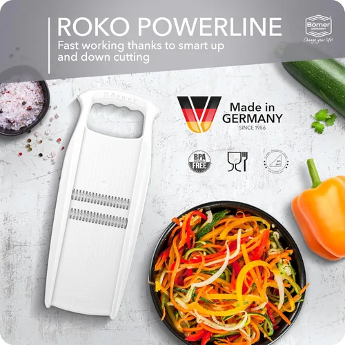 Miniatura 4 de BORNER Roko PowerLine - Rallador de verduras Börner - Calidad fabricada en Alemania, color: blanco