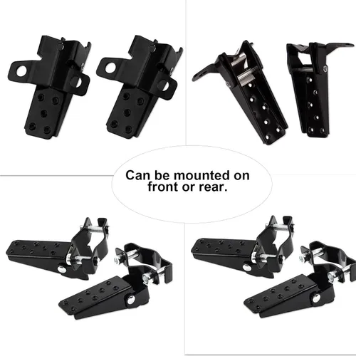 Miniatura 3 de Universal Retro Motocicleta Plegable Piernas, Pasajero de Acero Reposapiés para Motocicleta ATV Scooter