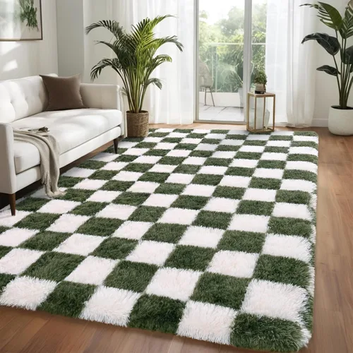 Miniatura 22 de Nuttumico Alfombras de Pasillo Suaves de 2x4 Pies para Dormitorio y Sala de Estar, Alfombra Mullida de Felpa, Alfombras de Área Antideslizantes Tie