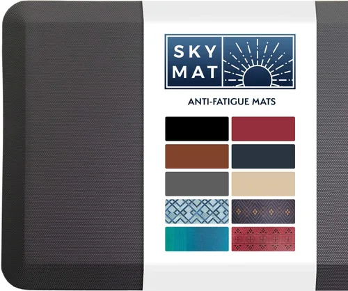 Miniatura 14 de Tapete antifatiga cómodo por Sky Mats, calidad de grado comercial, perfecto para escritorios de pie, cocinas y garajes, alivia el dolor de pies