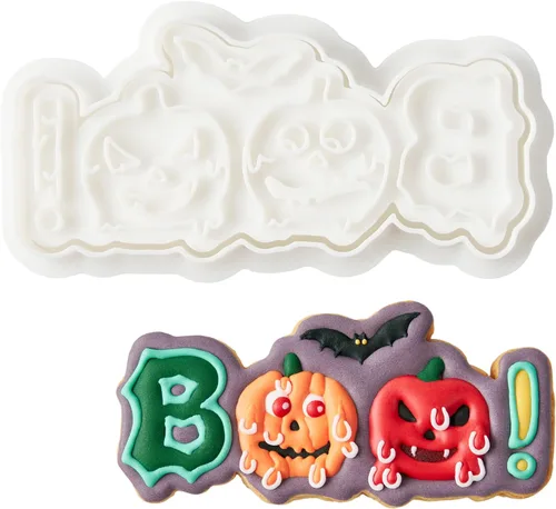 Miniatura 30 de Cortadores de galletas de otoño de Acción de Gracias, formas de bellotas y hojas con sellos de émbolo, accesorios de horneado de ácido poliláctico
