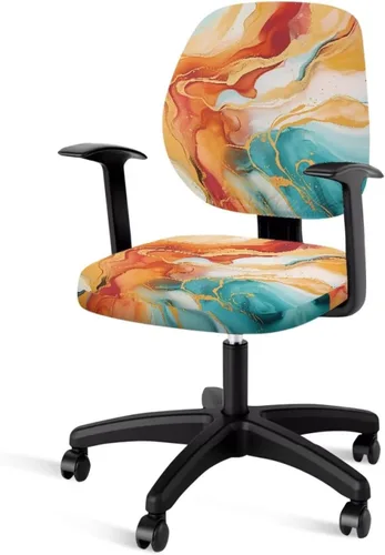 Miniatura 10 de Office Chair Covers with Arms Trendy American Flag Lightweight Computer Chair Slipcover Set of 2 Elastic Fabric Furniture Protector for Swivel