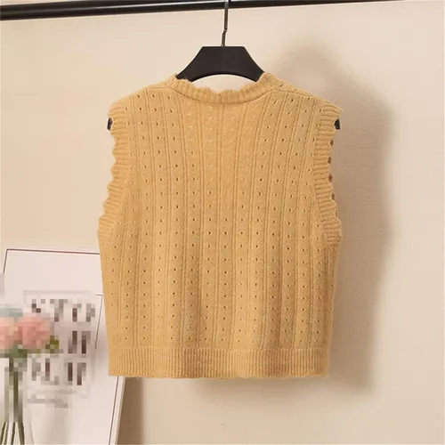 Miniatura 5 de Chalecos de punto con cuello en V para mujer