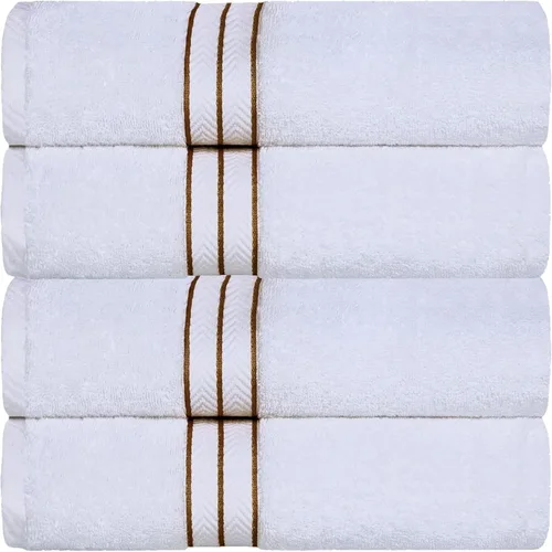 Miniatura 79 de Juego de toallas de baño de algodón turco ultra suave de Superior, juego de 2 piezas, toallas para la ducha, baño, artículos esenciales para el Latte