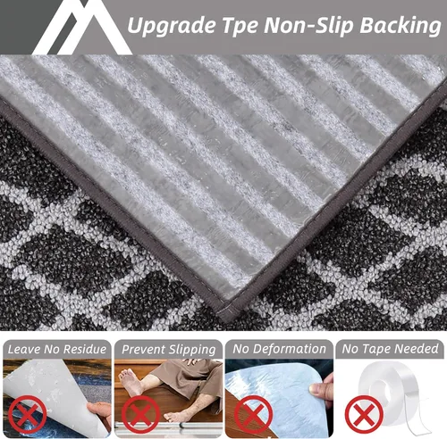 Miniatura 3 de COSY HOMEER Pisadas de Escalera Suaves Antideslizantes Alfombra 28inX9in Corredores de Escalera para Interiores para Escalones de Madera, Alfombras