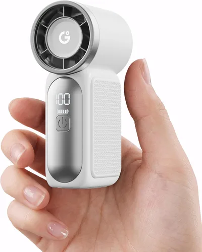 Miniatura 11 de Gaiatop Mini ventilador portátil de mano, 6 velocidades 16900 RPM, ventilador personal de alta velocidad con pantalla LED, recargable por USB, mini
