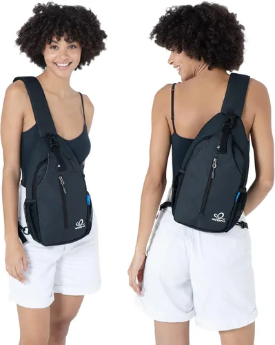 Miniatura 120 de WATERFLY Bolsa pequeña de senderismo: mochila cruzada para el pecho, mochila para hombres y mujeres con correa de hombro agradable a la piel