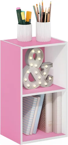 Miniatura 79 de Furinno - Estantería abierta reversible de 5 cubos, color blanco y rosado, 11069WH/PI Blanco/Rosa
