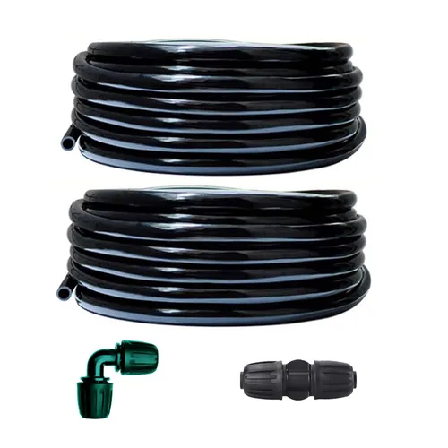 Miniatura 10 de Kit de riego por goteo de 64 pies con temporizador de jardín, sistema de riego de plantas con boquillas de chorro de tubería y temporizador de agua