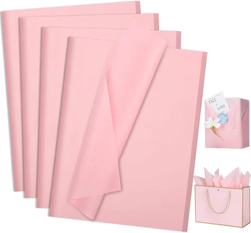woric 160 hojas de papel de seda rosa para bolsas de regalo de 20 x 14 pulgadas, papel de seda de envoltura a granel para manualidades de