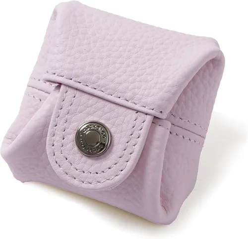 Miniatura 38 de Cockatoo Monedero de cuero genuino para cambio, mini billetera con bolsillo a presión para hombres y mujeres, Rojo (Aurora Red), Casual