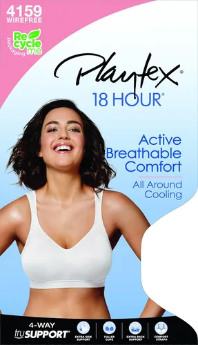 Miniatura 7 de Playtex Women's 18 Hour Wireless Seamless Full-Coverage T-Shirt Bra with Smoothing Support, Us4159