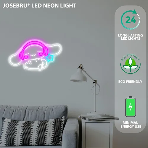 Miniatura 5 de CinnamoRoll Letrero de Neón Letrero de Neón de Anime para Decoración de Pared Luz de Neón Japonesa para Decoración de Pared de Dormitorio Decoración