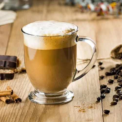 Miniatura 5 de Accguan Tazas de café de vidrio de 15 onzas / 15.2 fl oz, tazas de café transparentes con asas, perfectas para café con leche, capuchino, café