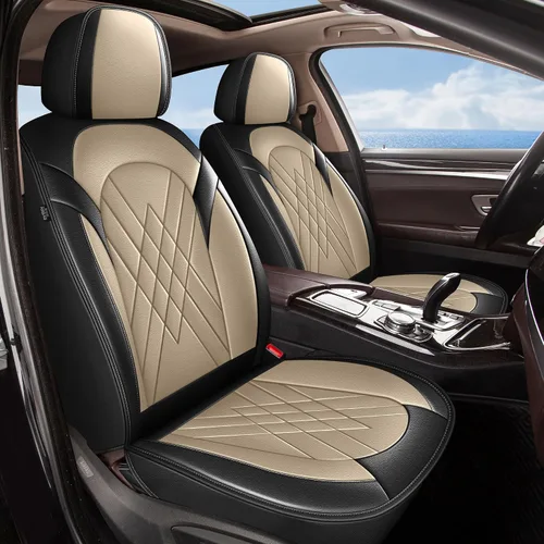 Miniatura 11 de YORKNEIC Juego de 2 fundas de asiento delantero de automóvil para Honda Accord 2003-2017, fundas de asiento de cuero sintético impermeables