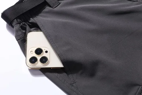 Miniatura 5 de MOERDENG Pantalones de senderismo ligeros para hombre con cinturón, impermeables, de secado rápido, pantalones tácticos elásticos
