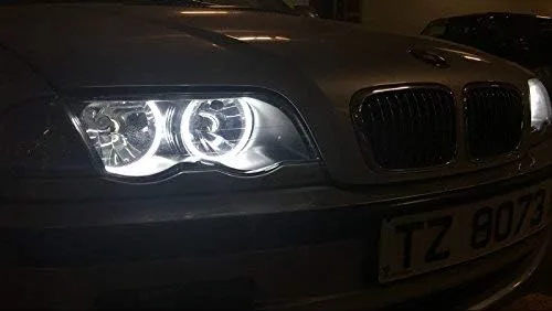 Miniatura 6 de 7000k Anillos de halo ojos de ángel blancos CCFL para BMW E36 E38 E39 E46 con proyector pre-facelift sin errores