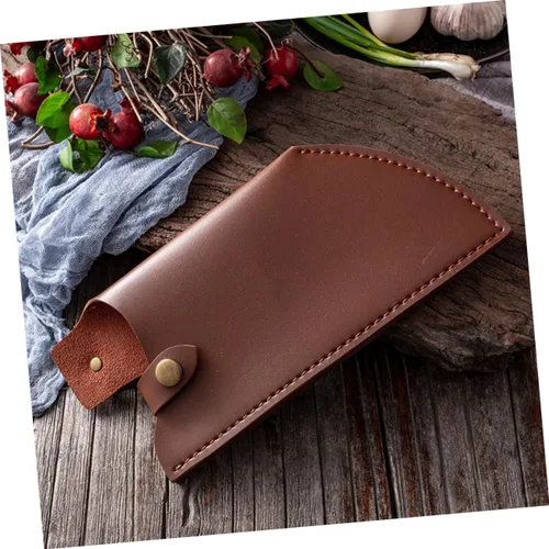 Miniatura 2 de Mobestech Funda protectora de cuero artificial para cuchillos de cocina, cubierta compacta para cuchillos de almacenamiento de chef, viajes, 9.76 x