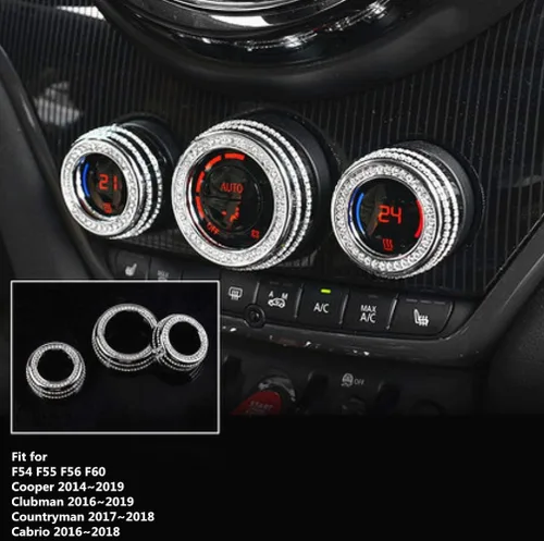 Miniatura 8 de Accesorios interiores brillantes para Mini Cooper F54 F55 F56 F60 con diamantes de imitación de cristal de modificación de moda