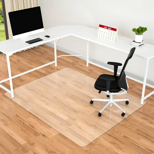 Miniatura 12 de Amyracel Tapete para silla de oficina para suelo de madera dura, tapete de escritorio para suelos de madera, tapete transparente para silla