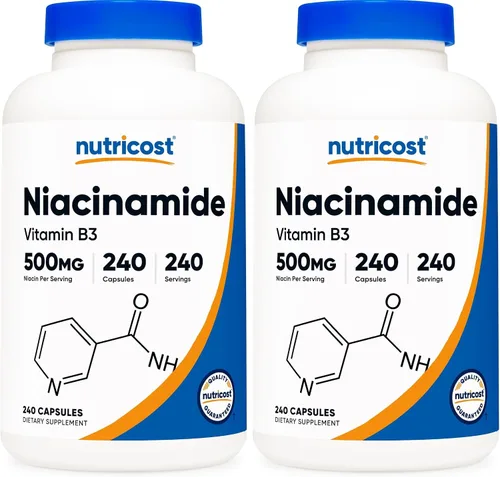 Miniatura 6 de Nutricost Niacinamida (vitamina B3) 500 mg, 240 cápsulas, sin OMG, sin gluten, sin enjuague vitamina B3