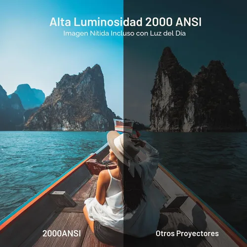 Miniatura 8 de Proyector inteligente Full HD de 2000 lúmenes ANSI, aplicación de transmisión integrada, proyector de películas HAPPRUN Native 1080P con enfoque