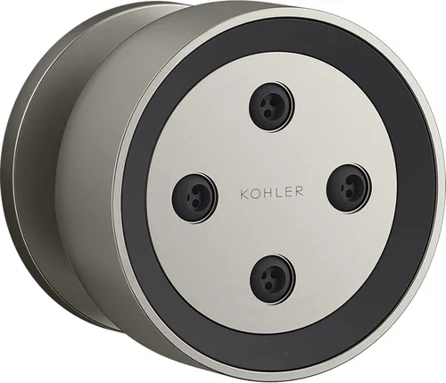 Miniatura 10 de KOHLER 26299-BL - Spray redondo de una sola función, rociador giratorio semiempotrado para pared de ducha, 2.5 GPM, negro mate Mate negro
