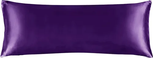Miniatura 56 de Bedelite Funda de almohada de satén para el cuerpo, súper suave y refrescante, para el cabello y la piel, transpirable, sedosa y larga, 20 x 54 Rosa