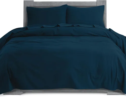 Miniatura 30 de Elegant Comfort Juego de sábanas suaves de franela de 100 % algodón turco, 4 piezas, calidad premium, sábana bajera con bolsillo profundo, ultra