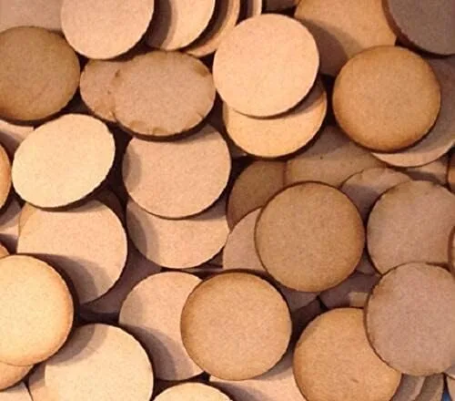 Miniatura 2 de Bases redondas de 0.591 in x50 MDF de madera corte láser envío rápido vendedor de EE. UU