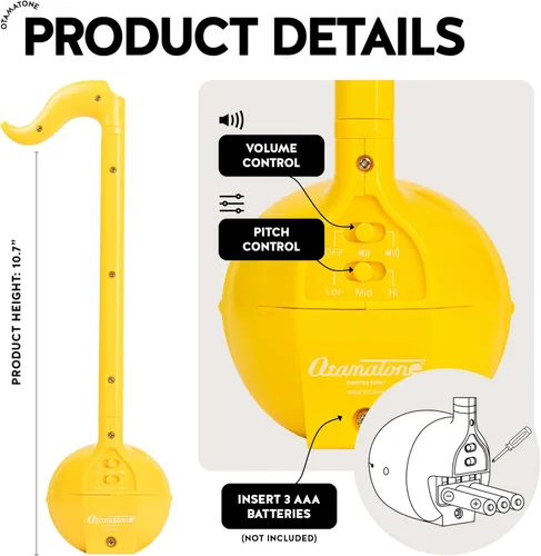 Miniatura 4 de Otamatone Classic [Edición en inglés] Instrumento musical electrónico japonés amarillo sintetizador portátil de Japón Maywa Denki para niños
