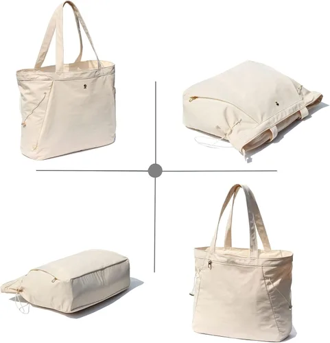 Miniatura 7 de ESVAN Bolsa de yoga para mujer, bolsas de hombro con cordón para oficina, entrenamiento, viajes, transporte, pilates, gimnasio y playa