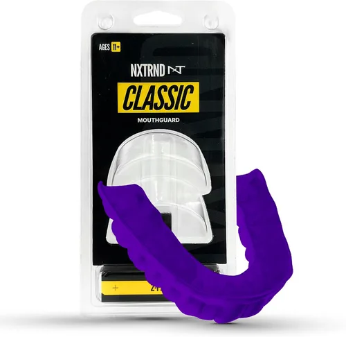 Miniatura 15 de Paquete de 2 protectores bucales clásicos Nxtrnd, boquilla deportiva de ajuste personalizado para fútbol americano, boxeo, MMA, baloncesto, hockey