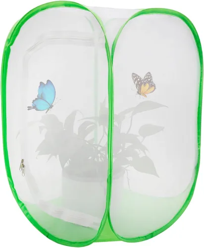 Miniatura 2 de EATAKWARD Recinto de malla para plantas, 15.7 x 15.7 x 2 pulgadas, jaula plegable de malla para cría, cubierta de plantas de tienda de cultivo