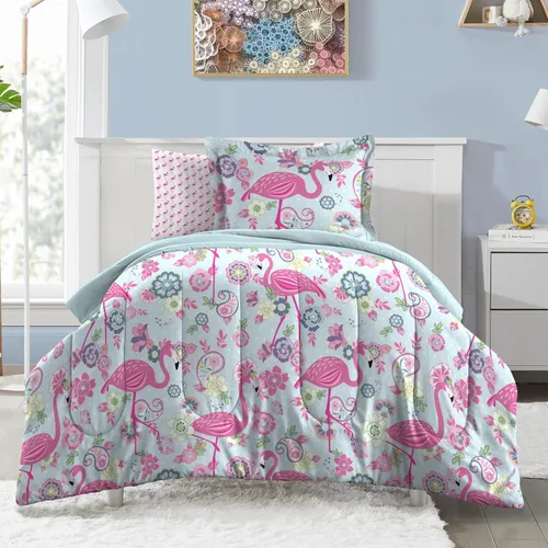 Miniatura 12 de dream FACTORY - Juego de edredón de microfibra ultrasuave para niñas, color rosa, tamaño individual, diseño de princesa mágica Princesa Mágica Rosa