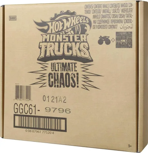Miniatura 6 de Hot Wheels Monster Trucks, juego de 12 camiones monstruo de juguete fundidos a presión a escala 1:64 para niños y coleccionistas, los estilos pueden