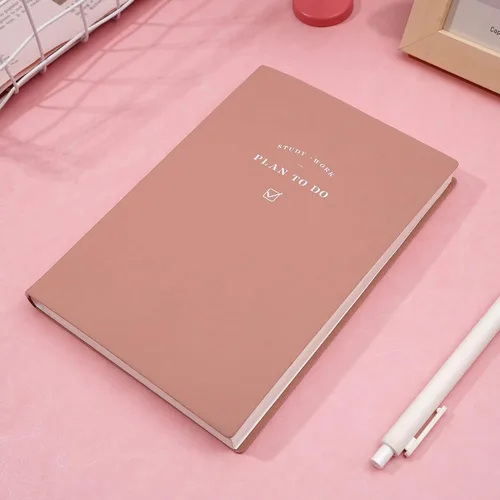 Miniatura 6 de CAGIE Cuaderno de 192 páginas de 5.3 x 7.5 pulgadas, lista de tareas pendientes de cuero, lista de verificación para planes diarios, planificador
