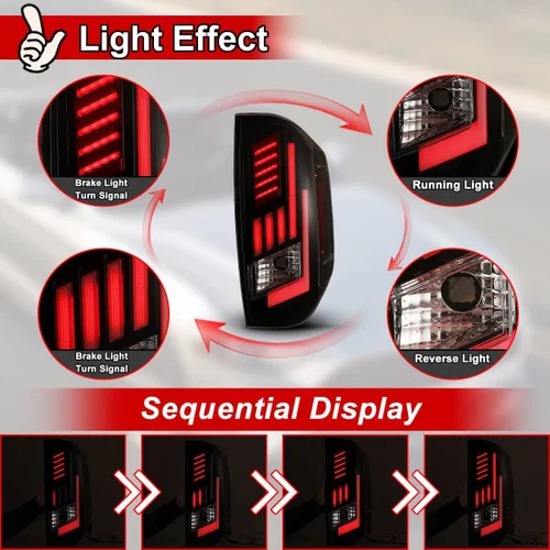 Miniatura 6 de Nixon Offroad Luces traseras para Toyota Tundra 2014 2015 2016 2017 2018 2019 2020 2021 Luces traseras LED Luces traseras Conjunto de luces traseras